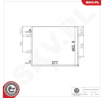 Kondenzátor, klimatizace ESEN SKV 86SKV105
