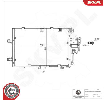 Kondenzátor, klimatizace ESEN SKV 86SKV203