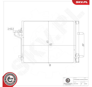 Kondenzátor, klimatizace ESEN SKV 86SKV218