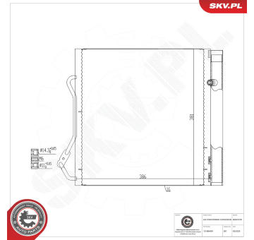 Kondenzátor klimatizácie ESEN SKV 86SKV270