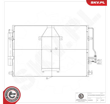 Kondenzátor klimatizácie ESEN SKV 86SKV271