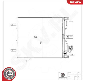 Kondenzátor, klimatizace ESEN SKV 86SKV280