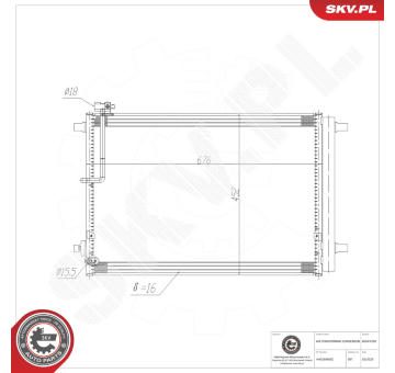 Kondenzátor, klimatizace ESEN SKV 86SKV299