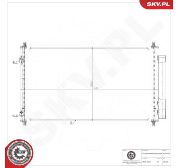 Kondenzátor klimatizácie ESEN SKV 86SKV325