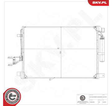 Kondenzátor, klimatizace ESEN SKV 86SKV363