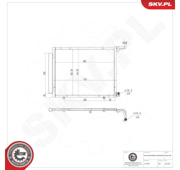 Kondenzátor, klimatizace ESEN SKV 86SKV452