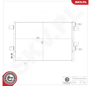 Kondenzátor klimatizácie ESEN SKV 86SKV532