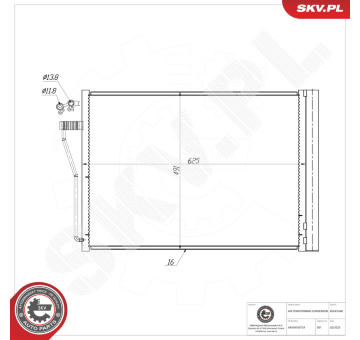 Kondenzátor, klimatizace ESEN SKV 86SKV540