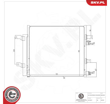 Kondenzátor, klimatizace ESEN SKV 86SKV563