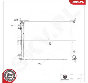 Kondenzátor, klimatizace ESEN SKV 86SKV592