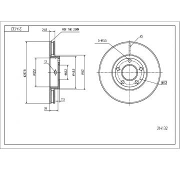 Brzdový kotouč HART 214 132
