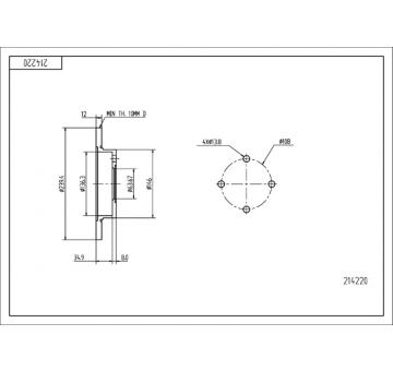 Brzdový kotouč HART 214 220