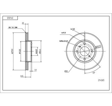 Brzdový kotouč HART 214 265