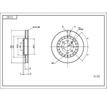 Brzdový kotouč HART 214 302