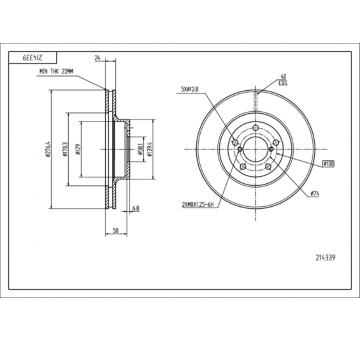 Brzdový kotouč HART 214 339