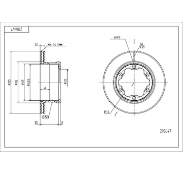 Brzdový kotouč HART 218 647