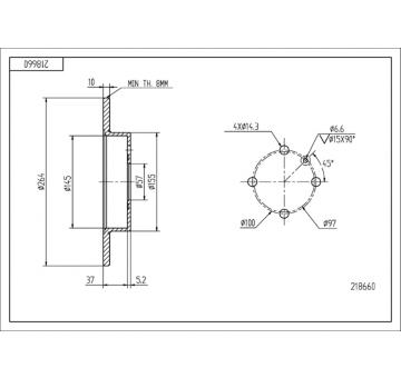 Brzdový kotouč HART 218 660