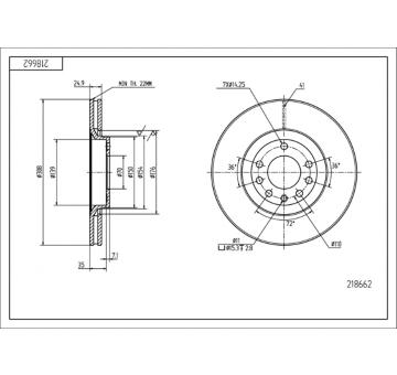 Brzdový kotouč HART 218 662