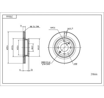 Brzdový kotouč HART 218 666