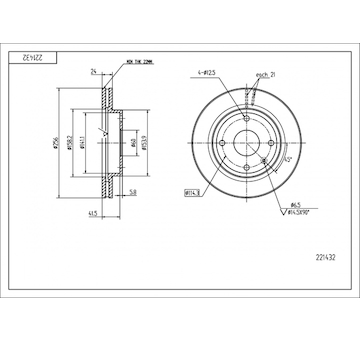 Brzdový kotouč HART 221 432