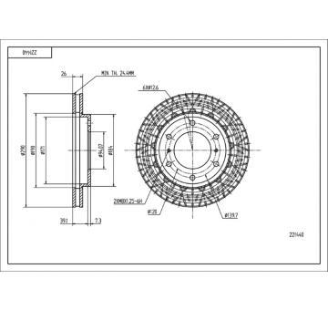 Brzdový kotouč HART 221 440