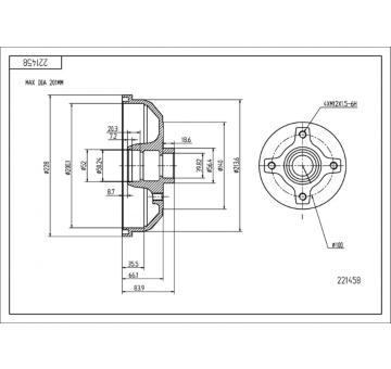 Brzdový buben HART 221 458