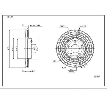 Brzdový kotouč HART 224 367