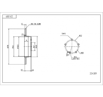 Brzdový kotouč HART 224 389