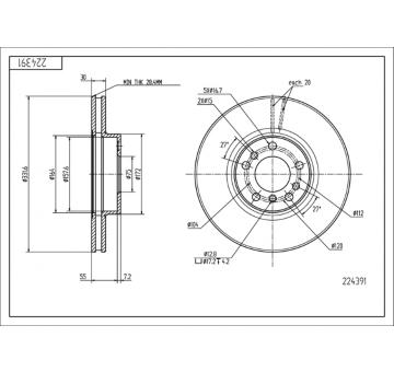 Brzdový kotouč HART 224 391