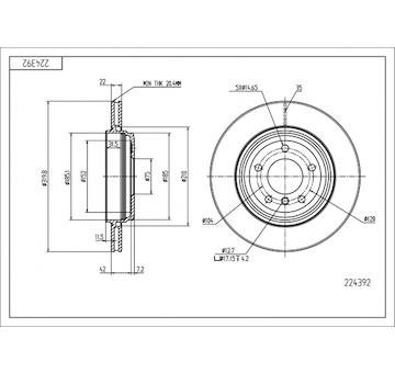 Brzdový kotouč HART 224 392