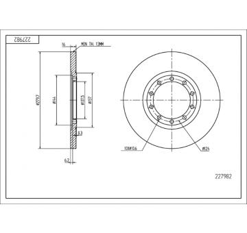 Brzdový kotouč HART 227 982