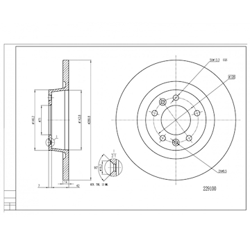 Brzdový kotouč HART 229 100