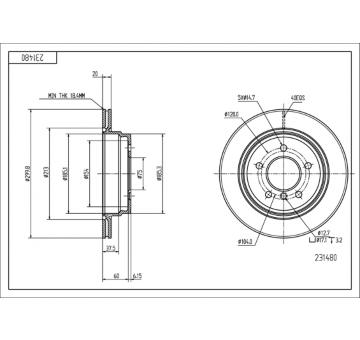 Brzdový kotouč HART 231 480