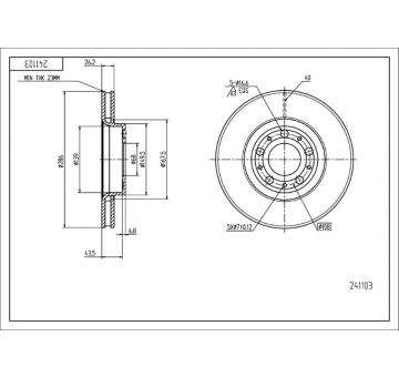 Brzdový kotouč HART 241 103