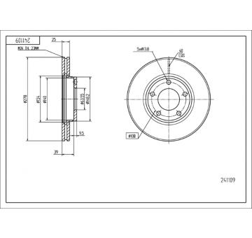Brzdový kotouč HART 241 109