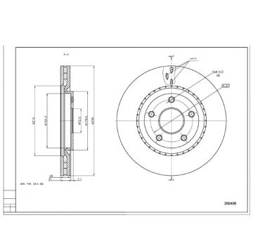 Brzdový kotouč HART 250 406