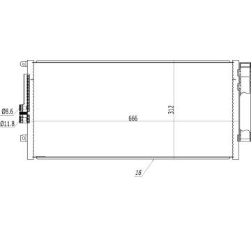 Kondenzátor, klimatizace HART 614 549