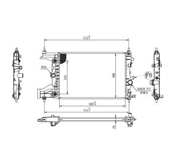 Chladič, chlazení motoru HART 637 155