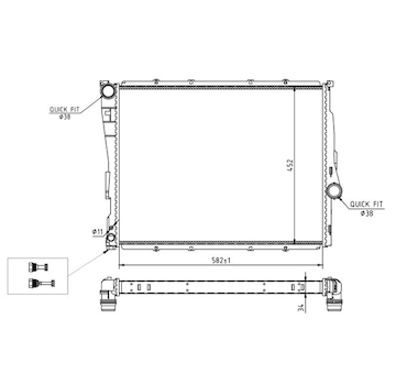 Chladič, chlazení motoru HART 603 374