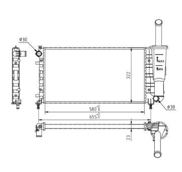 Chladič, chlazení motoru HART 605 903