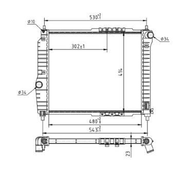 Chladič, chlazení motoru HART 606 412
