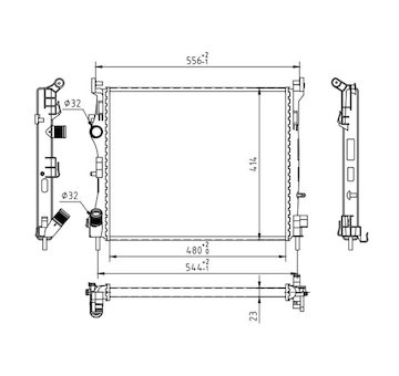 Chladič, chlazení motoru HART 607 338