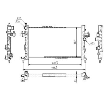 Chladič, chlazení motoru HART 607 840