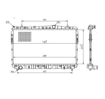 Chladič, chlazení motoru HART 608 097