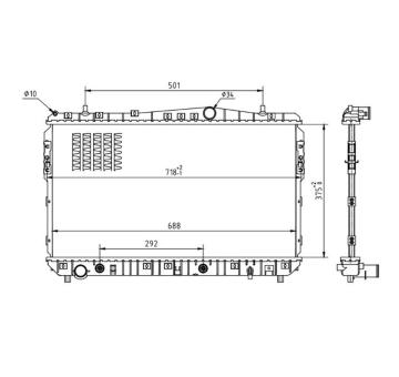 Chladič, chlazení motoru HART 608 098