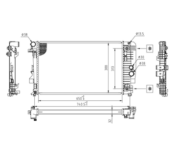 Chladič, chlazení motoru HART 618 605