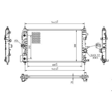 Chladič, chlazení motoru HART 622 289