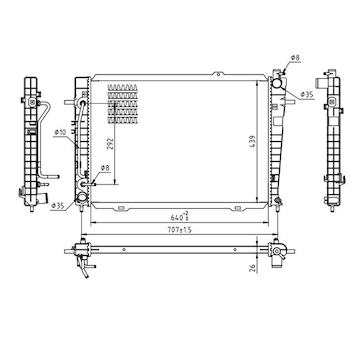 Chladič, chlazení motoru HART 637 154