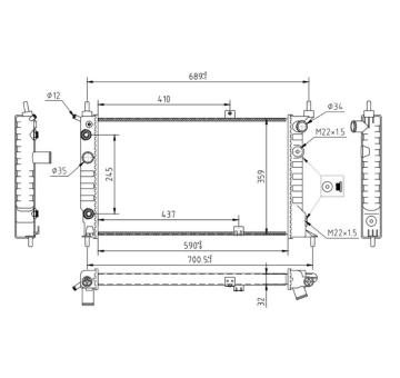 Chladič, chlazení motoru HART 637 163
