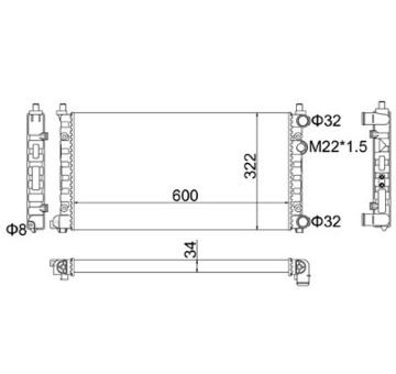 Chladič, chlazení motoru HART 600 242